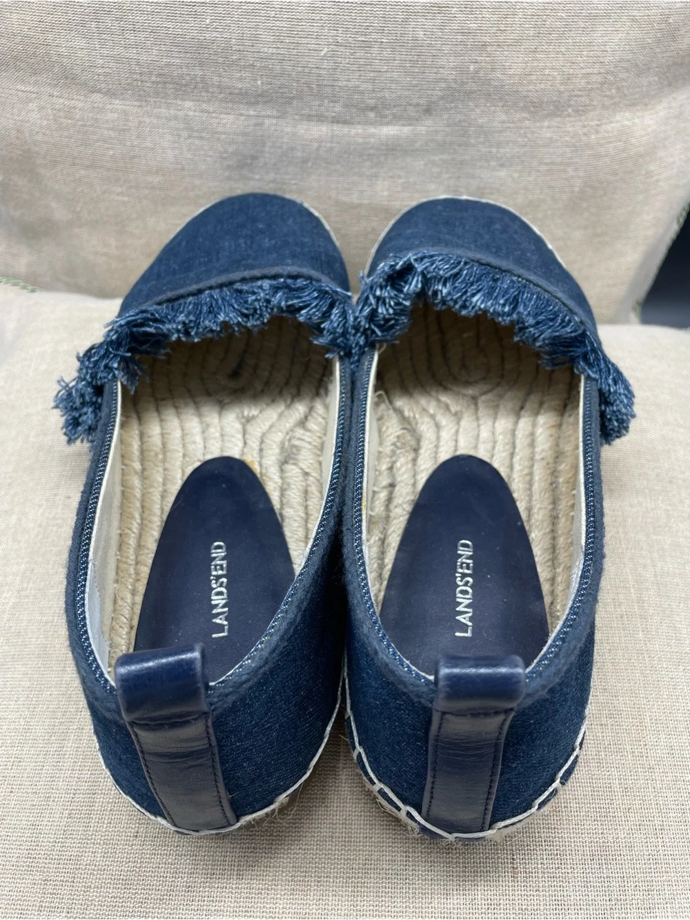 Lands End denim espadrille
